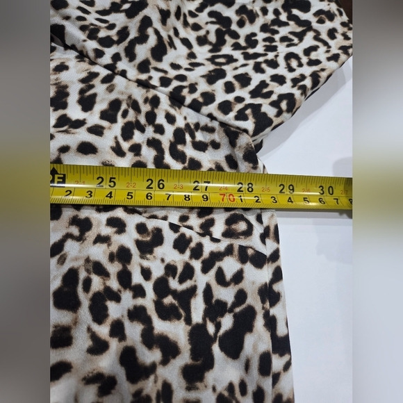 NWT Calvin Klein Leopard Print Blouse Sz.3XL long Sleeve Roller Up - Picture 8 of 11